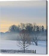 Winter Morning Fog Canvas Print