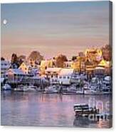 Winter Morning In Boothbay Harbor Canvas Print