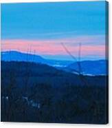 Winter Mountain Sunset Canvas Print