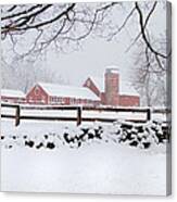 Winter New England Farm Canvas Print