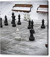 Winter Outdoor Chess Canvas Print