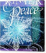 Winter Peace Greeting Canvas Print