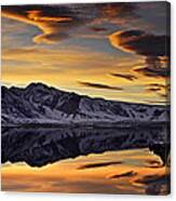 Winter Sunset At Mono Lake Canvas Print
