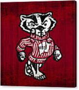 Wisconsin Badgers College Sports Team Retro Vintage Recycled License Plate Art Canvas Print