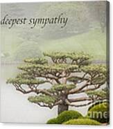 With Deepest Sympathy Canvas Print