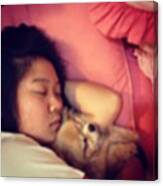 With The Bebe! #lilo #nap #love #my Canvas Print