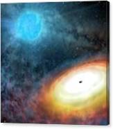 Wolf-rayet Star And Black Hole Canvas Print