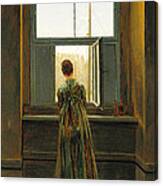 Woman At A Window Canvas Print