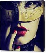 Woman With Mask Canvas Print