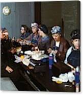 Women Railway Workers At Lunch Canvas Print
