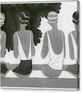 Women Wearing Bathing Suits Canvas Print