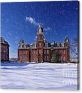 Woodburn Hall In Snow Storm Paintography Canvas Print