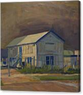 Worker's Shed Just Before The Rain Canvas Print