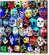 Wrestling Masks Of Lucha Libre Altered Canvas Print