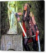 Xena And The Magic Statue Canvas Print