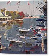Yachts In Port Credit Canvas Print