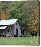 Ye Old Cabin In The Fall Canvas Print
