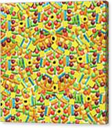 Yellow Abstract Pattern Made Out Of Canvas Print