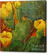 Yellow Cacti Canvas Print
