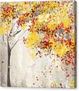 Yellow Gray And Red Canvas Print