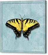 Yellow Swallowtail On Blue Canvas Print
