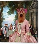 Yorkshire Terrier Art - Dancing At The Fountain Canvas Print