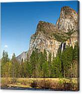 Yosemite Valley And Merced River Canvas Print