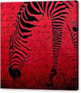 Zebra Art Red - Aa01tt01 Canvas Print