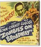 Zombies On Broadway Canvas Print