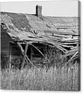 Abandoned House In Monochrome #2 Canvas Print