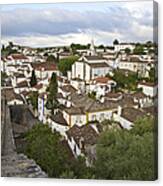 Castle Wall Of The Medieval Village Of Obidos Ii #1 Canvas Print