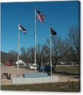 Flags With Blue Sky #1 Canvas Print