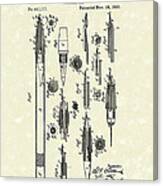 Fountain Pen 1890 Patent Art #1 Canvas Print