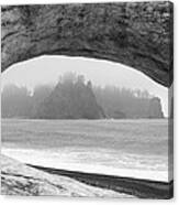 Islands In The Fog At Rialto Beach In Olympic National Park #1 Canvas Print