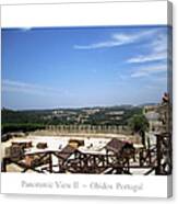 Obidos Panoramic View Ii Portugal #1 Canvas Print