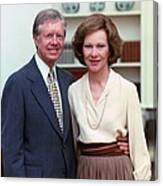 President Jimmy Carter And Rosalynn #1 Canvas Print