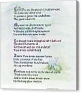 The Twenty-third Psalm Canvas Print