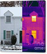 Visible And Infrared Image Of A House #1 Canvas Print