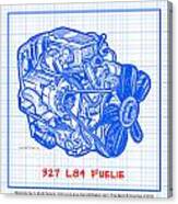 1963 - 1965 L84 327 Corvette Fuelie Engine Blueprint Canvas Print