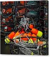 Buoys And Crabpots On The Oregon Coast #2 Canvas Print