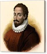 Miguel De Cervantes, Spanish Author #2 Canvas Print
