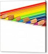 Rainbow Colored Pencils #2 Canvas Print
