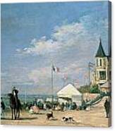The Beach At Trouville Canvas Print