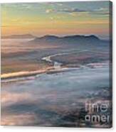 Early Autumn Morning Fog On The Richelieu River Valley Quebec Ca #4 Canvas Print
