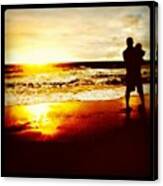 #5likes #sunset #sun #beach #water Canvas Print