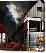 Alive And Well In America . Nightfall At The Old Industrial Sand Plant In Berkeley California . 7d13 Canvas Print