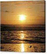 Amber Sunset Pacific Canvas Print