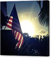 #america #americanhero #bluesky #flag Canvas Print