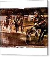 And The Winner Is - A Vintage Processed Menorca Trotting Race Canvas Print
