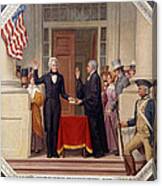 Andrew Jackson At The First Capitol Inauguration - C 1829 Canvas Print